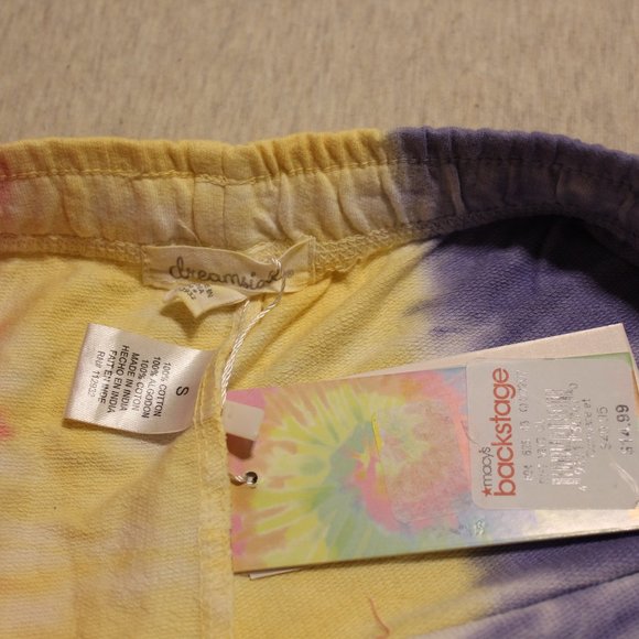 Dreamsicle Pink Yellow Tie Dye Shorts - Picture 2 of 3